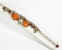 bracelet Charmes Etoiles Ambre