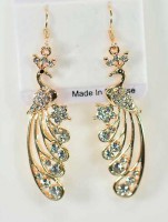 Paon doré et strass