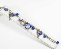 bracelet charms dent bleu