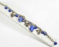 bracelet charms coeur bleu
