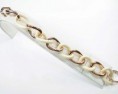 bracelet chaine blanc et or